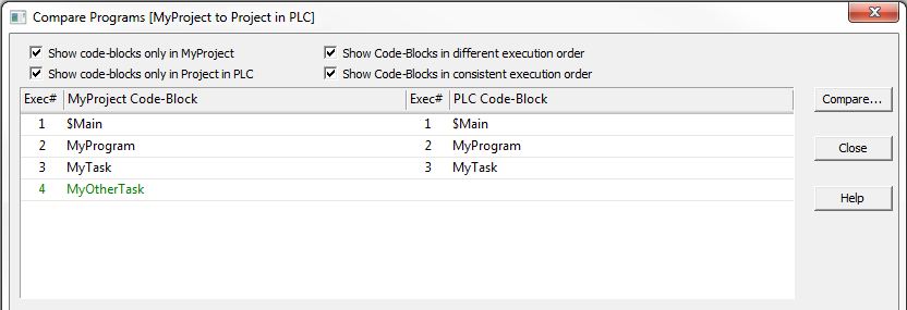 Compare Programs